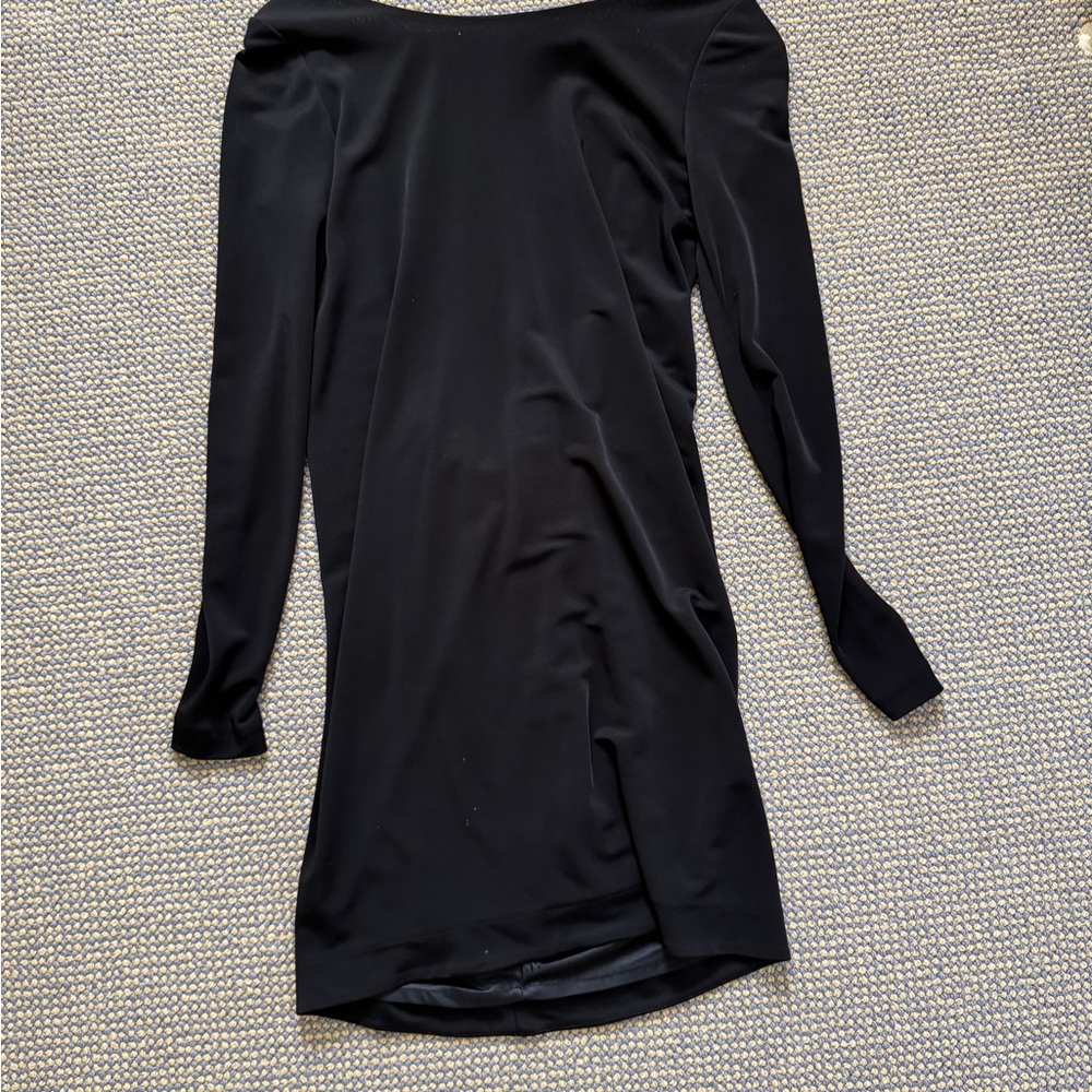 Zara Black Long Sleeve Off Shoulder Bodycon Dress